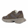 Chaussures de sport femme 6102 sable velours combiné 01