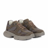 Chaussures de sport femme 6102 sable velours combiné 01