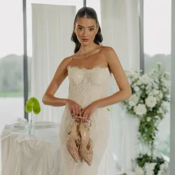 Sandales femme 1370 beige combiné