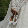 Sandales femme 1353 satin blanc lifestyle