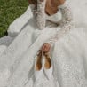 Sandales femme 1353 satin blanc lifestyle