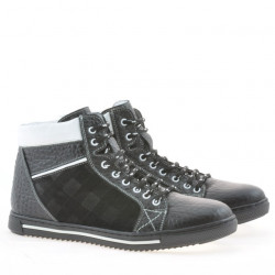 Bottes hommes 467 noir+blanc