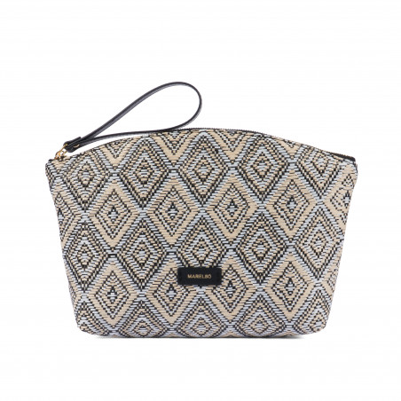 Sac à main femme 213g raphia noir