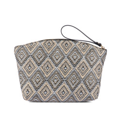Sac à main femme 213g raphia noir