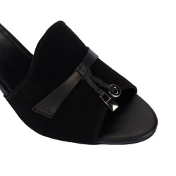 Sandales femme 1367 noir en velours