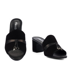 Sandales femme 1367 noir en velours