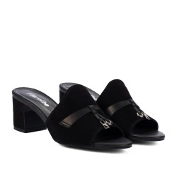 Sandales femme 1367 noir en velours