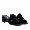 Sandales femme 1367 noir en velours
