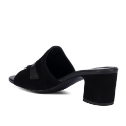 Sandales femme 1367 noir en velours