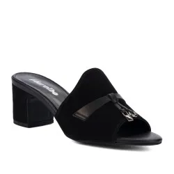 Sandales femme 1367 noir en velours