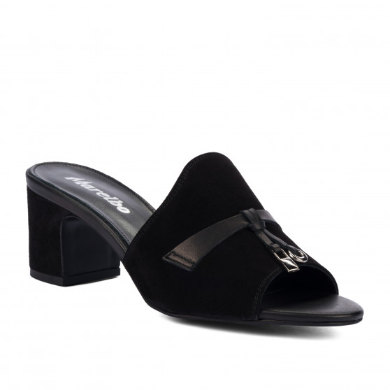 Sandales femme 1367 noir en velours