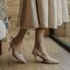 Sandales femme 1368 beige combiné