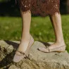 Ballerines femme 1369 beige combiné lifestyle