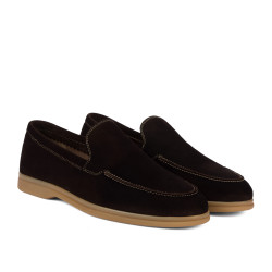 Mocassins homme 980 velours cacao