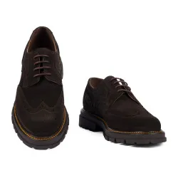 Chaussures décontractées homme 989 café velours