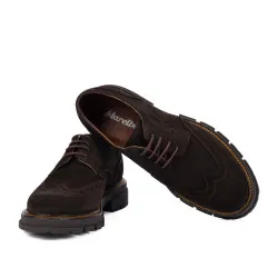 Chaussures décontractées homme 989 café velours