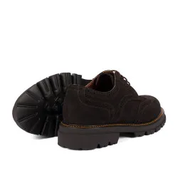 Chaussures décontractées homme 989 café velours