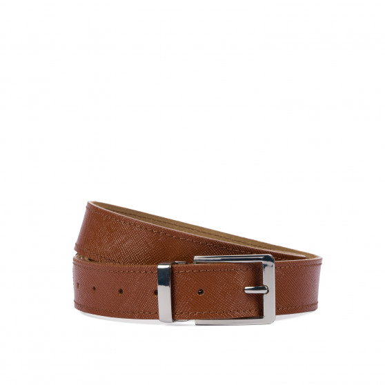 Ceinture femme 26mc marron saffiano