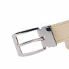 Ceinture femme 27cm beige saffiano
