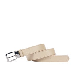 Ceinture femme 27cm beige saffiano