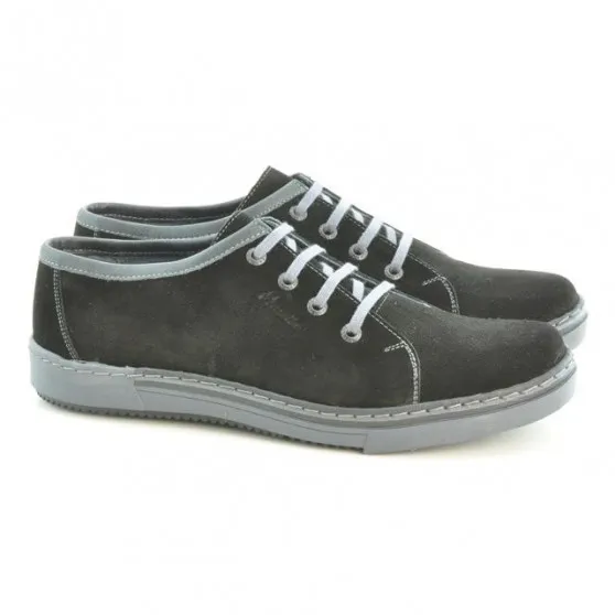 Chaussures décontractées / sport pour hommes 722 noir velours + gris