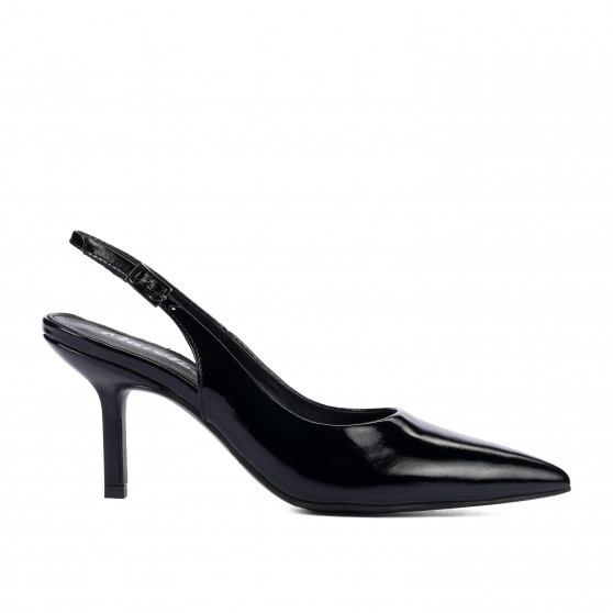 Sandales femme 1328 vernis noir