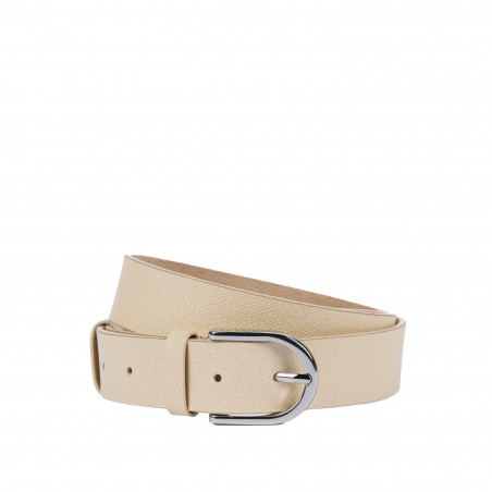 Ceinture femme 43-1m beige saffiano