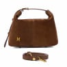 Sac à main femme 037-1g en suède marron