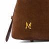 Sac à main femme 037-1g en suède marron