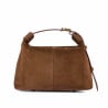 Sac à main femme 037-1g en suède marron