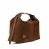 Sac à main femme 037-1g en suède marron