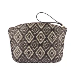Sac à main pour femme 213g raphia cacao