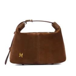 Sac à main pour femme 037g en daim brun