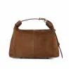 Sac à main pour femme 037g en daim brun