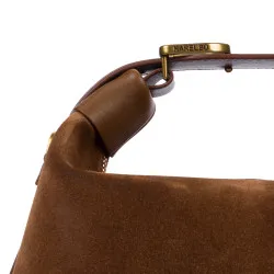 Sac à main pour femme 037g en daim brun