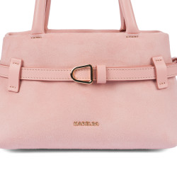 Sac à main femme 056g camoscio rose bébé
