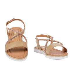 Sandales enfants 541 beige combiné