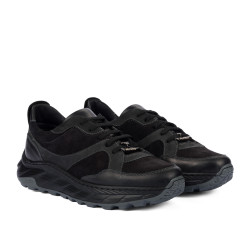 Chaussures casual/sport pour hommes 996 noir en velours combiné