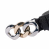 Ceinture femme 47m noir estampé