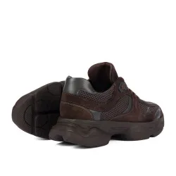 Baskets femme 6102 chocolat combiné