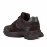 Baskets femme 6102 chocolat combiné