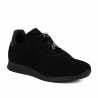 Baskets femme 6104 cuir noir combiné