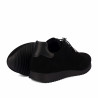 Baskets femme 6104 cuir noir combiné