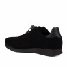Baskets femme 6104 cuir noir combiné