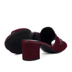 Sandales femme 1367 bordeaux velours