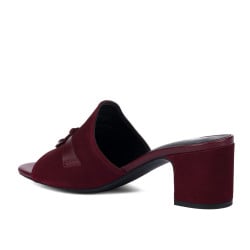 Sandales femme 1367 bordeaux velours