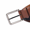 Ceinture hommes 18b croco noir+marron