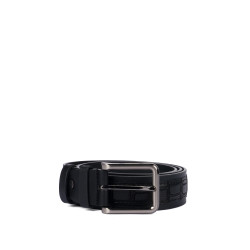 Ceinture hommes 18b noir+croco noir