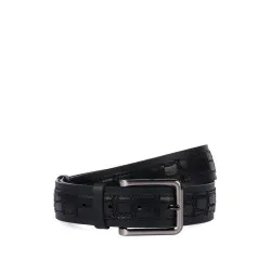 Ceinture hommes 18b noir+croco noir