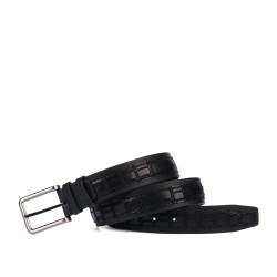 Ceinture hommes 18b noir+croco noir